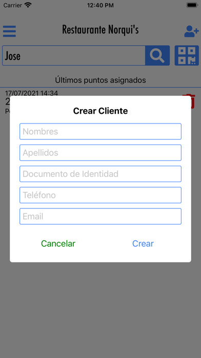 Fidelizacion de Clientes Screenshot