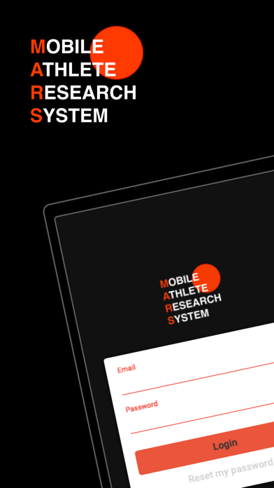 Mobile Athlete Research System Screenshot