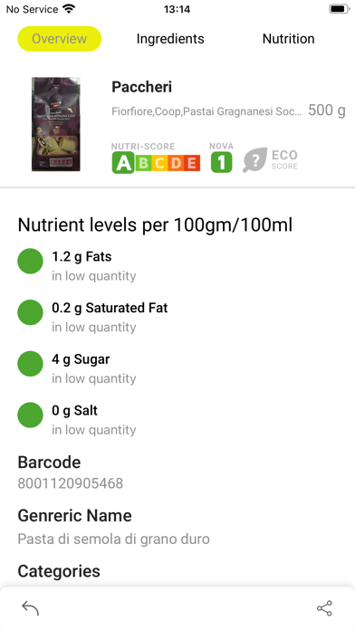 Food Scanner - Barcode Screenshot