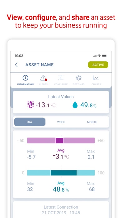 Vodafone Temperature Tag Screenshot
