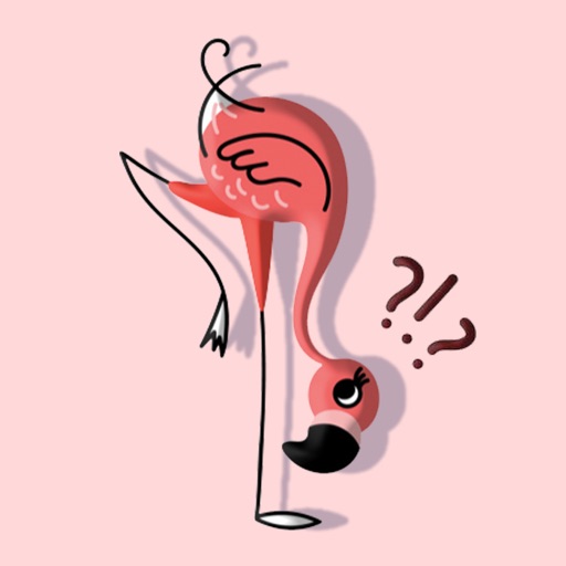 Rose Pink Flamingo Stickers icon