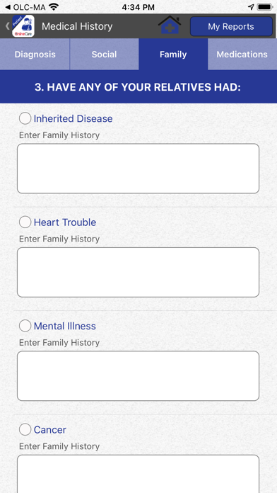 OLC Patient Screenshot