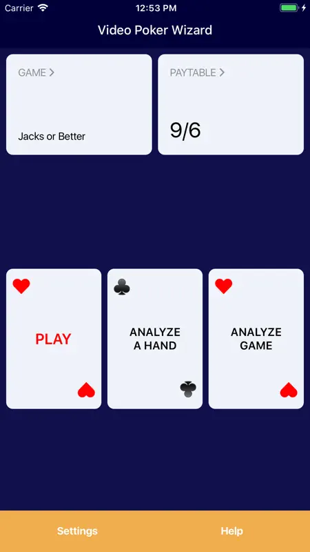 Video Poker - Wizard of Odds screenshot 1 of 5