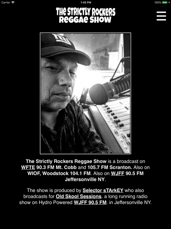 Strictly Rockers Reggae Show iPad screenshot 5 - Music app