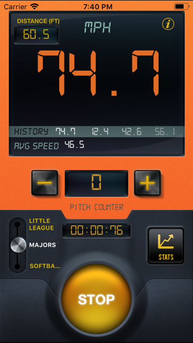 Baseball Speed Radar Gun Pro Screenshot