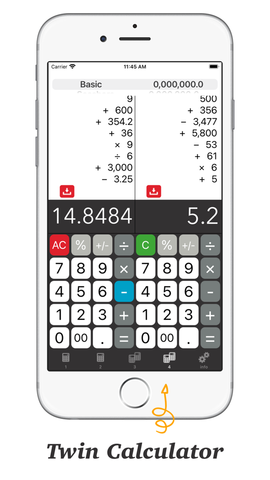 #3. Calculator L + Twin Plus App # (iOS) Podle: Satomi Uchida