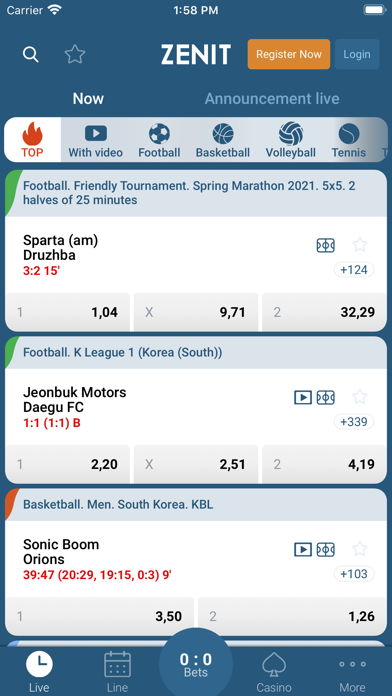 Zenit Bet: Live Sports Betting Screenshot
