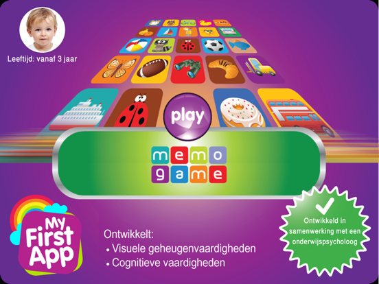 Memo-Game iPad app afbeelding 1
