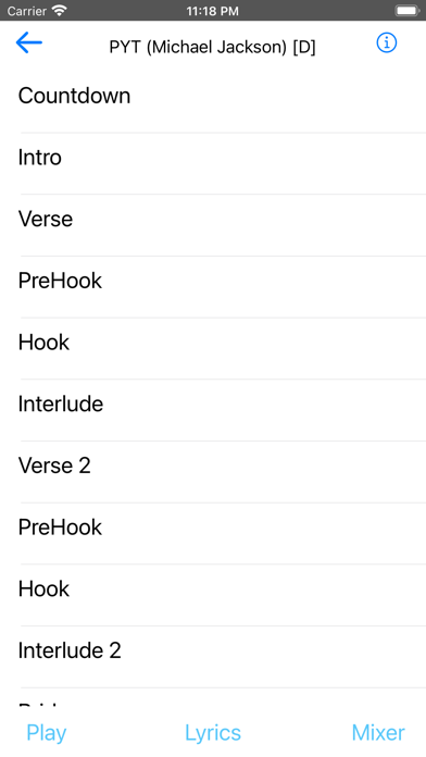 Cover Band Tracks Screenshot