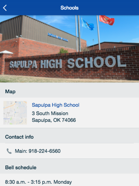 Sapulpa Public Schools iPad screenshot