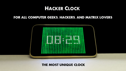 Hacker Clock - Green Matrix