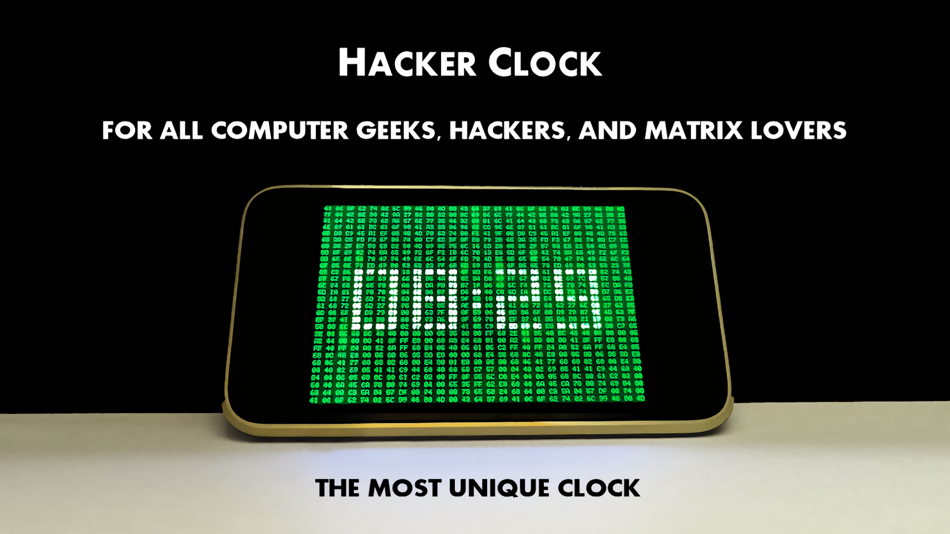 Hacker Clock - Green Matrix - 1.0.7 - (iOS)