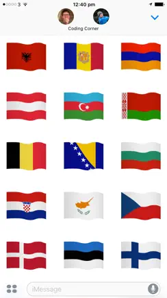 Euro Flags: animated stickers iPhone image 2