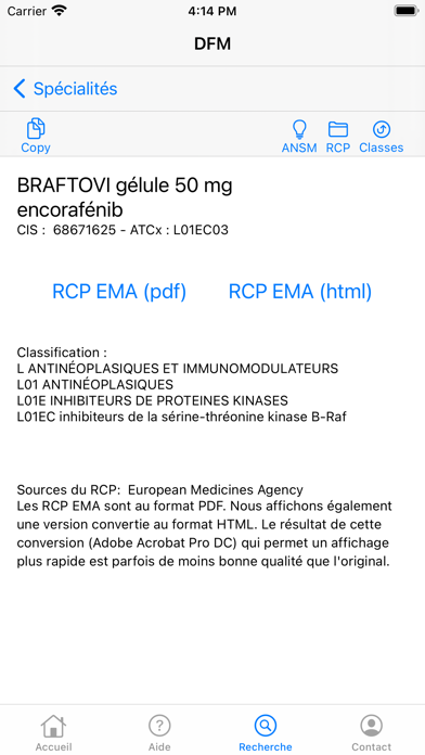 Dictionnaire des Médicaments Screenshot