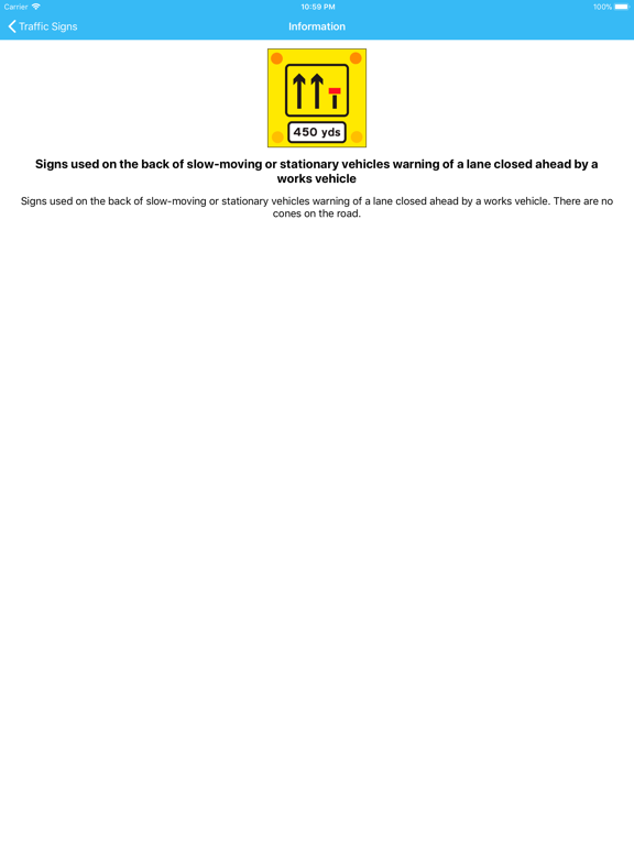 UK Road Signs: Test and Theory iPad screenshot 7 - Education app