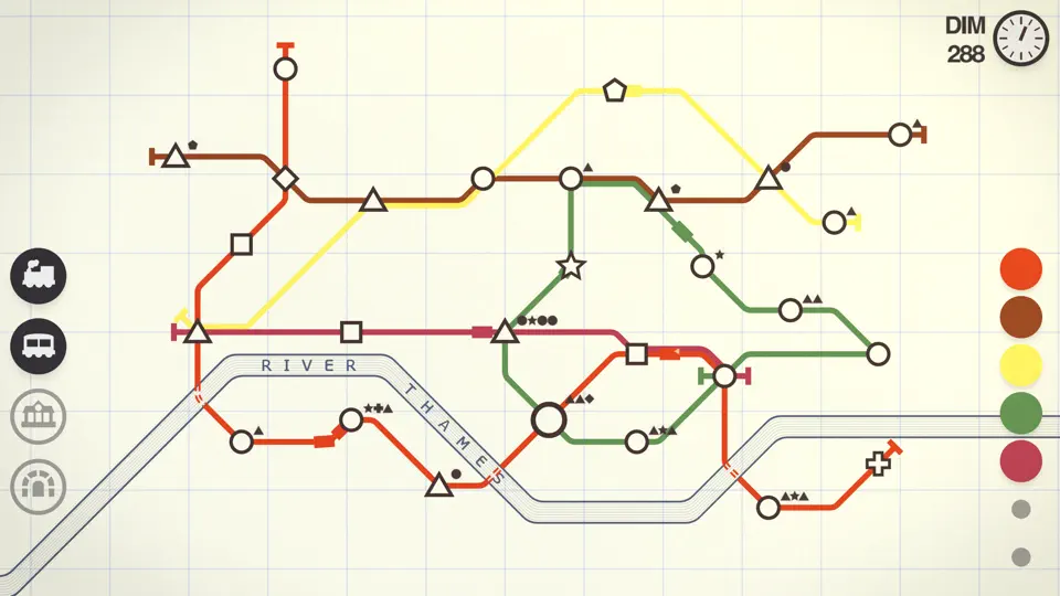 Capture d'écran de Mini Metro+ sur iPhone 2