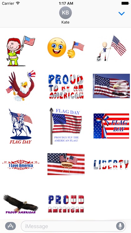Animated Flag Day Sticker