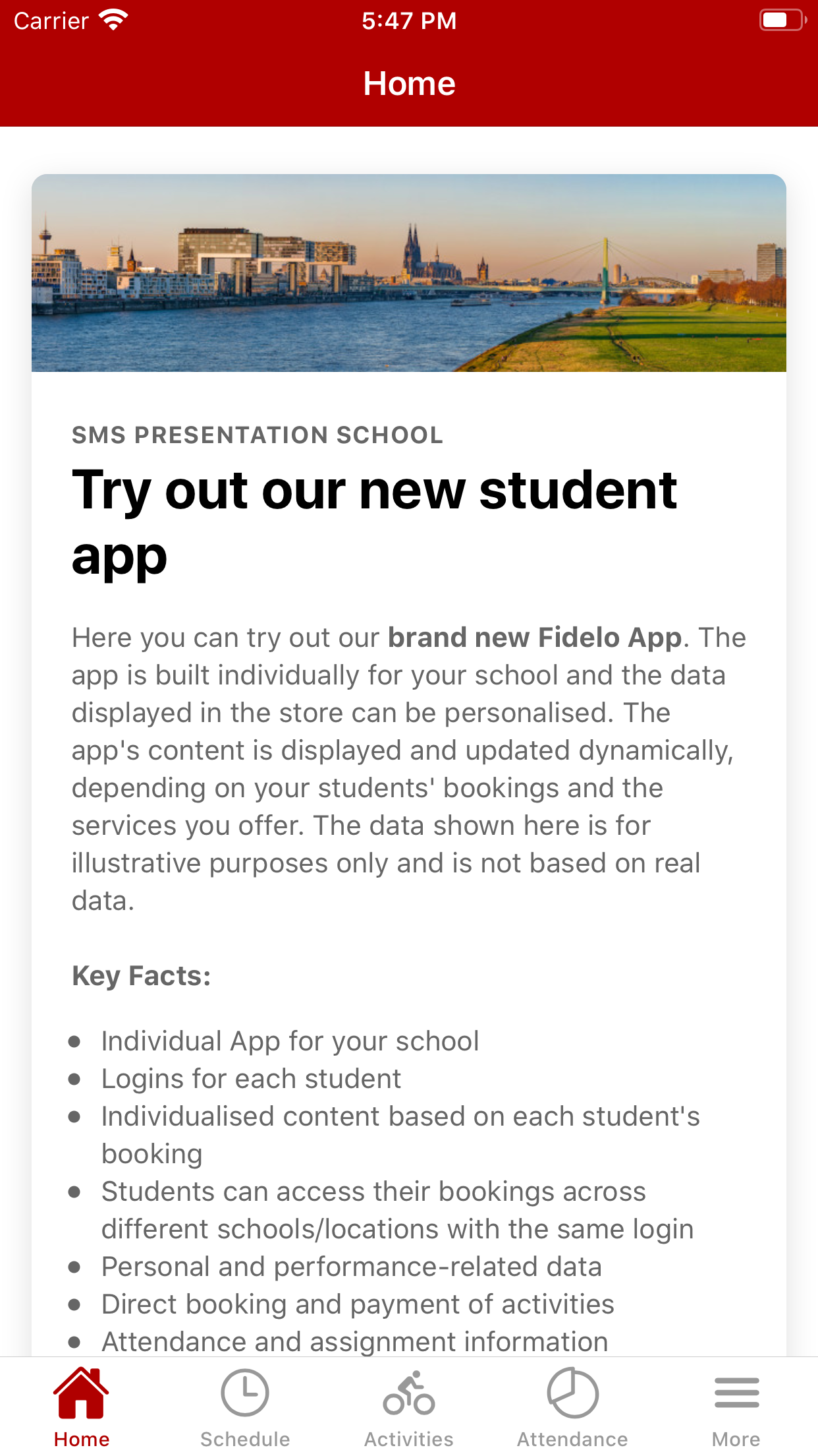 Fidelo School Student App