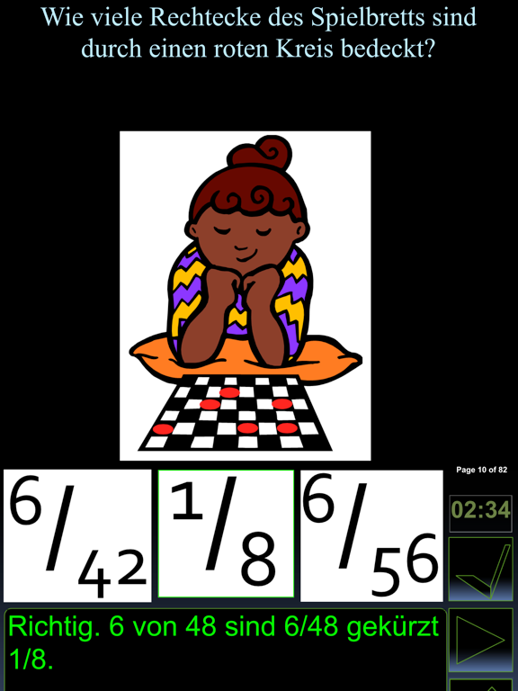 mathapp LU8 Bruchrechnen iPad screenshot