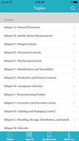 21 CFR Part 820 screenshot