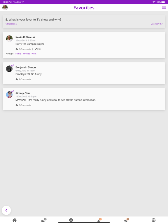 Uchi iPad screenshot 6 - Social Networking app