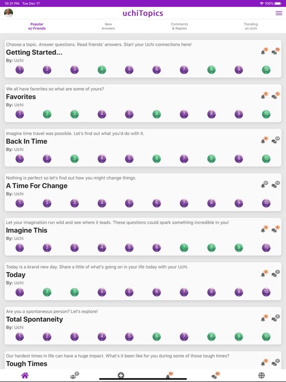Uchi iPad screenshot 4 - Social Networking app