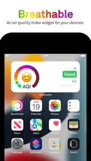 breathable air quality widget iphone screenshot 1