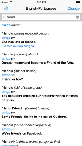 Game screenshot Portuguese–English Dictionary apk