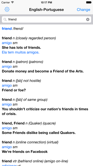 Screenshot #2 pour Portuguese–English Dictionary