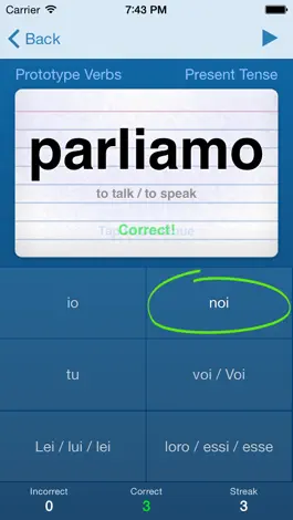 Game screenshot Italian Verbs Trainer apk