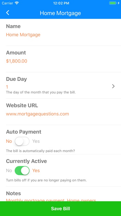 Simple Bill Reminders screenshot-3