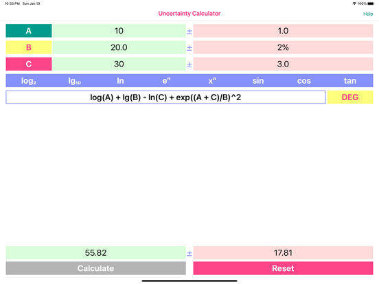 Screenshot #5 pour Uncertainty Calculator