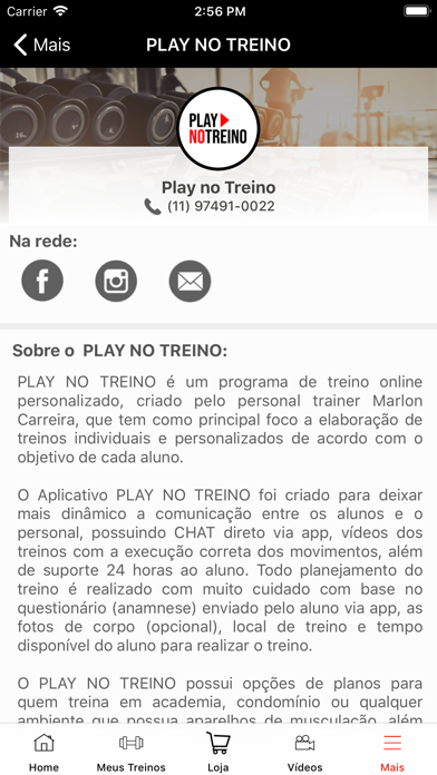 PLAY NO TREINO Screenshot