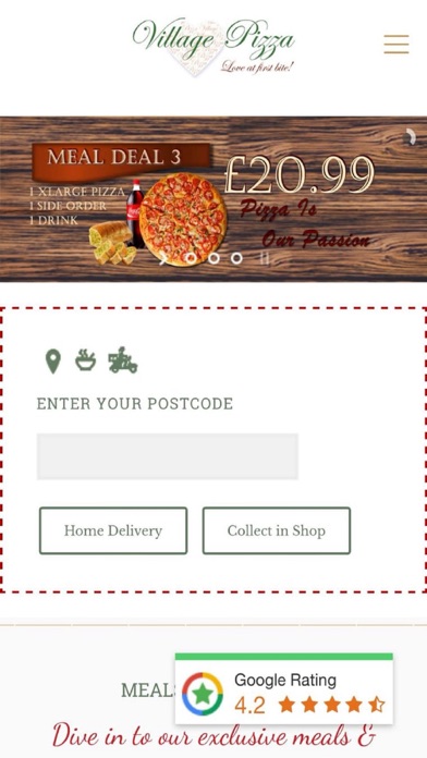 Screenshot #1 pour Village Pizza