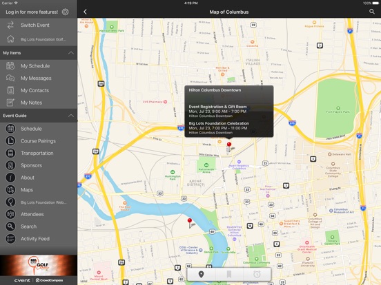 iPad Image of HNS Sports Group Events