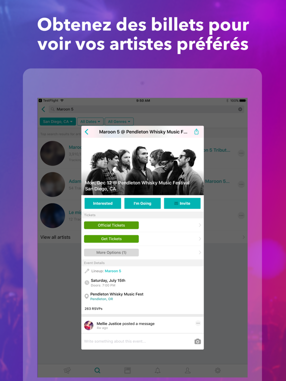 Screenshot #6 pour Bandsintown Concerts