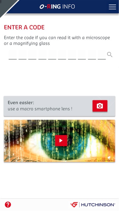 O-Ring Info Screenshot