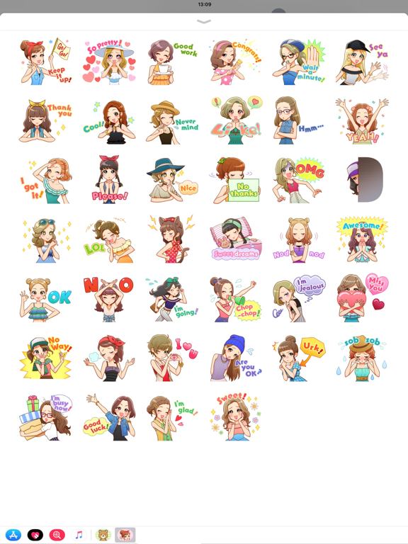 Screenshot #4 pour Fashionable Girls Sticker