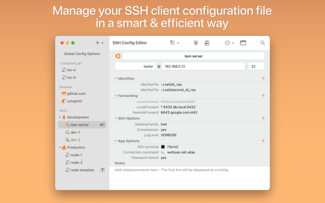 ‎SSH Config Editor Screenshot