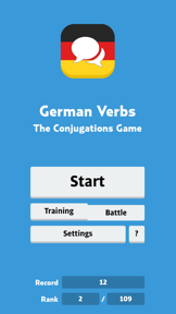 German Verbs Game screenshot