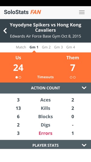 SoloStats Fan Volleyball(圖3)-速報App