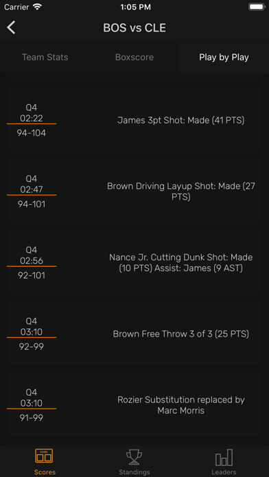 Screenshot #3 pour Swish - Basketball Stats