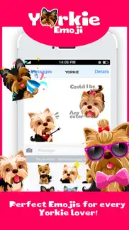 yorkie dog emoji stickers iphone screenshot 1