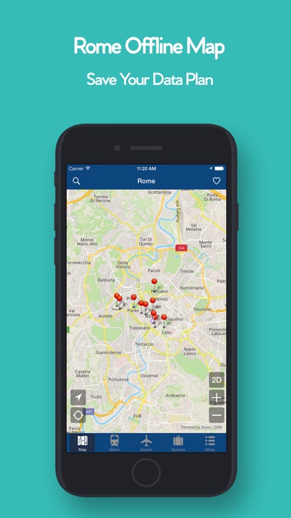 Rome Offline Map, Metro Air