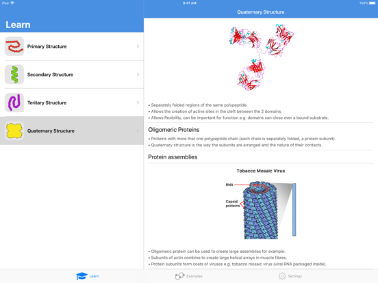 Protein Guide iPad screenshot 7 - Education app