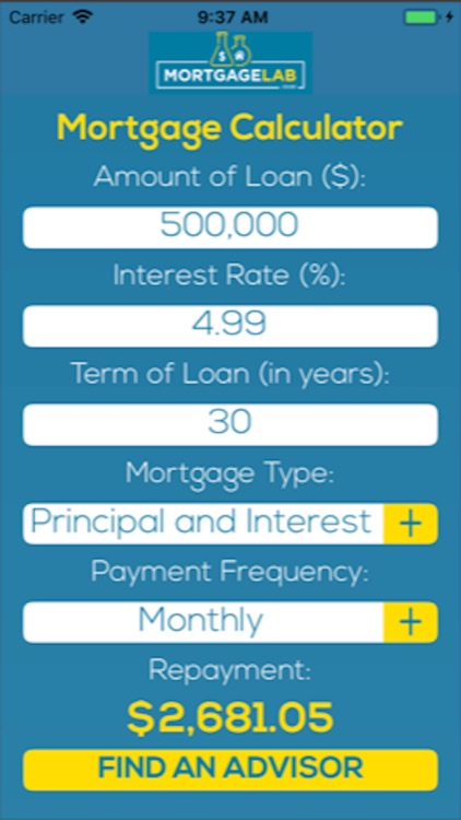 Mortgage Lab Calculator