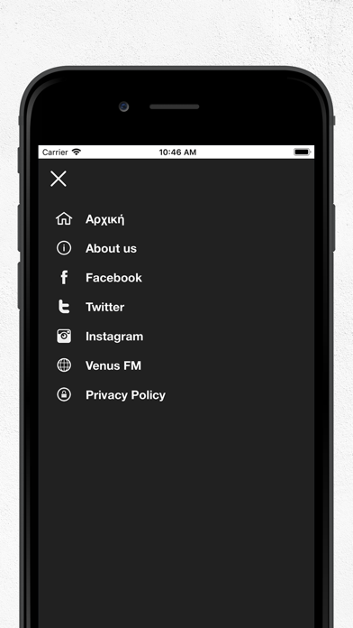 Venus FM 105.1 Screenshot