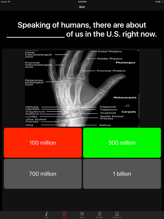 Human Anatomy Blood Facts 2000 iPad screenshot
