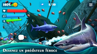 Screenshot #2 pour Requin Chasseur: Jeu de Survie
