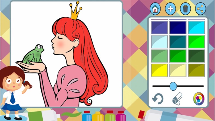 Princesses paint coloring book